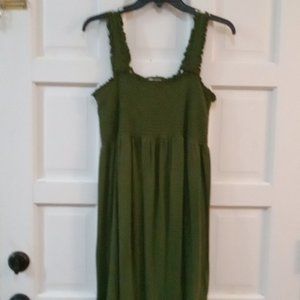 Oh Baby by Motherhood Size XL Maternity Sun Dress Olive Green